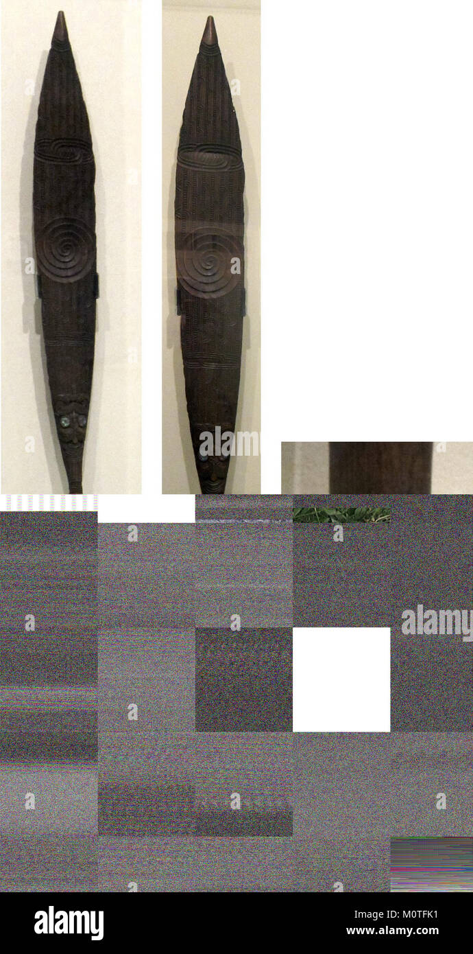 Zeremonielle Kanu Paddel, C. 1880-1890, New Zealand, Maori, kauri Holz mit Paua shell Inlay, - - Honolulu Akademie der Künste - Stockfoto