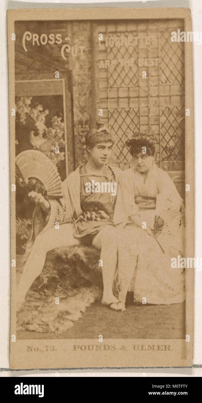 Karte Nr. 73, Pfund und Ulmer, aus dem Schauspieler und Schauspielerinnen, die Serie (N145-2) von Herzog Söhne & Co. ausgestellt geschnitten Zigaretten MET DP 866648 fördern Stockfoto