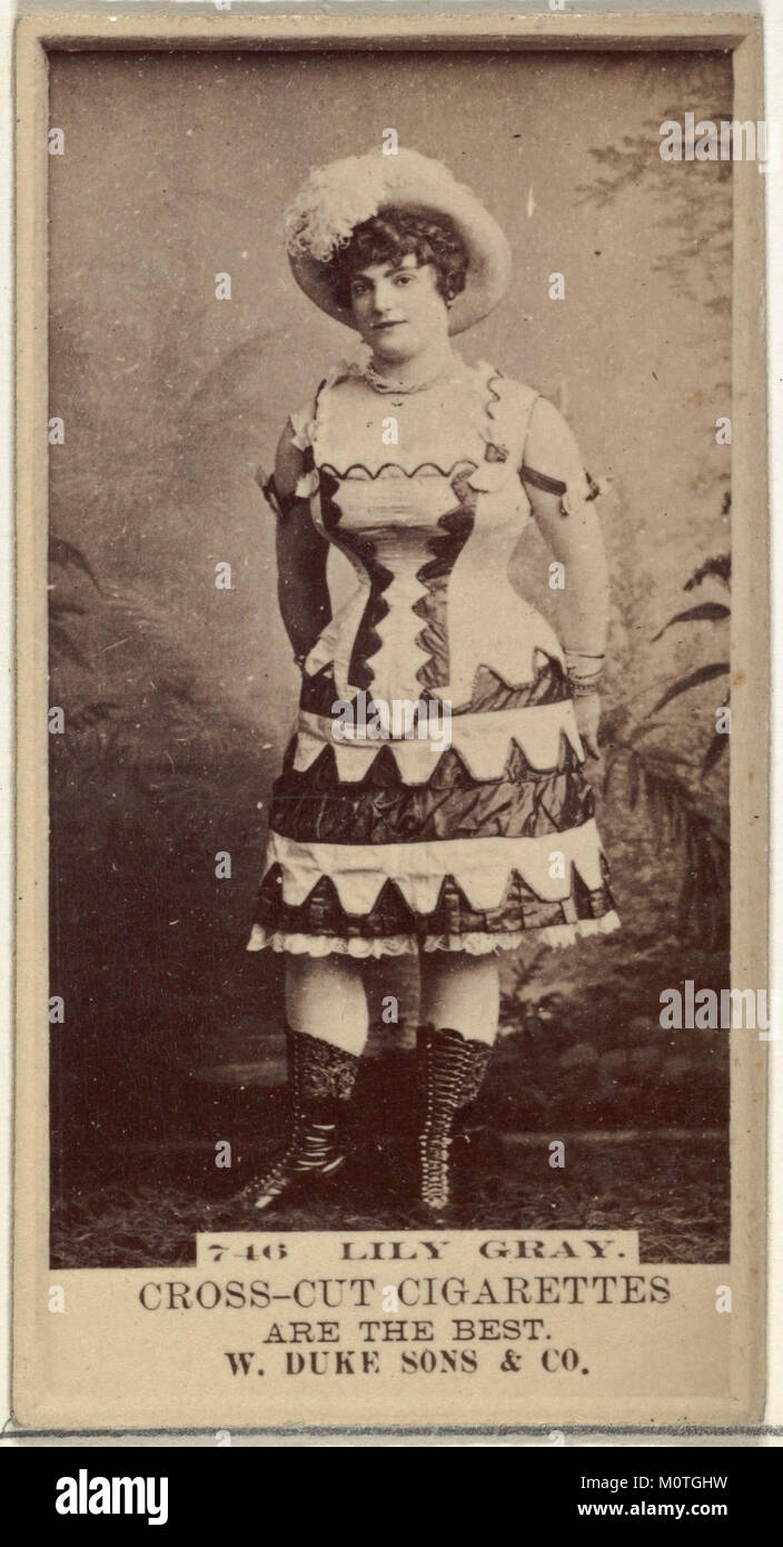 Card Nummer 746, Lily Grau, von den Schauspielern und Schauspielerinnen Serie (N 145-3) durch Herzog Söhne & Co. ausgestellt geschnitten Zigaretten MET DP 839757 fördern Stockfoto