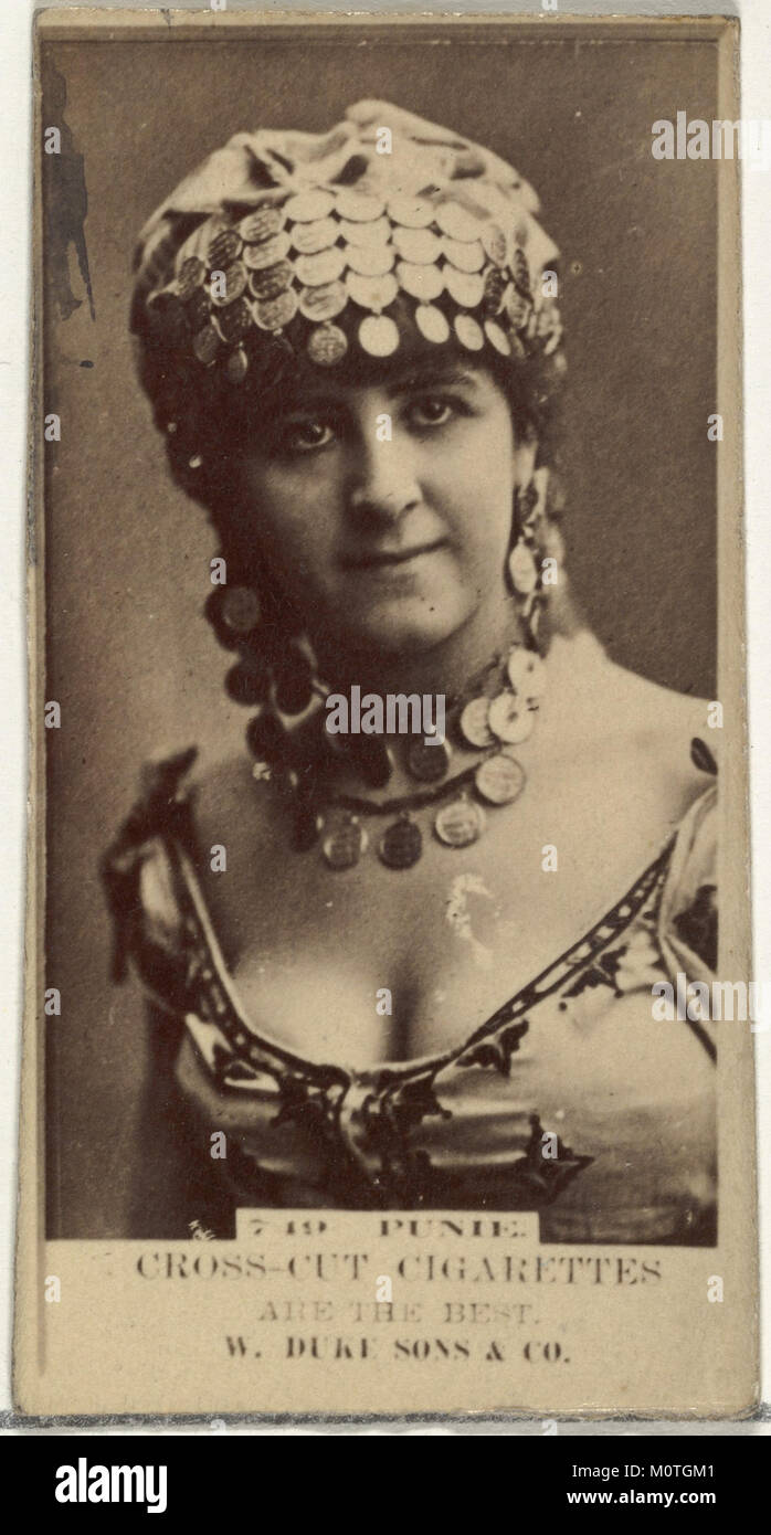 Card Number 719 enthält Punie aus der Serie „Actors and Actress“, die Teil einer Zigarettenkartensammlung ist, die Cross Cut Cigarettes fördert, herausgegeben von Duke Sons & Co. Stockfoto
