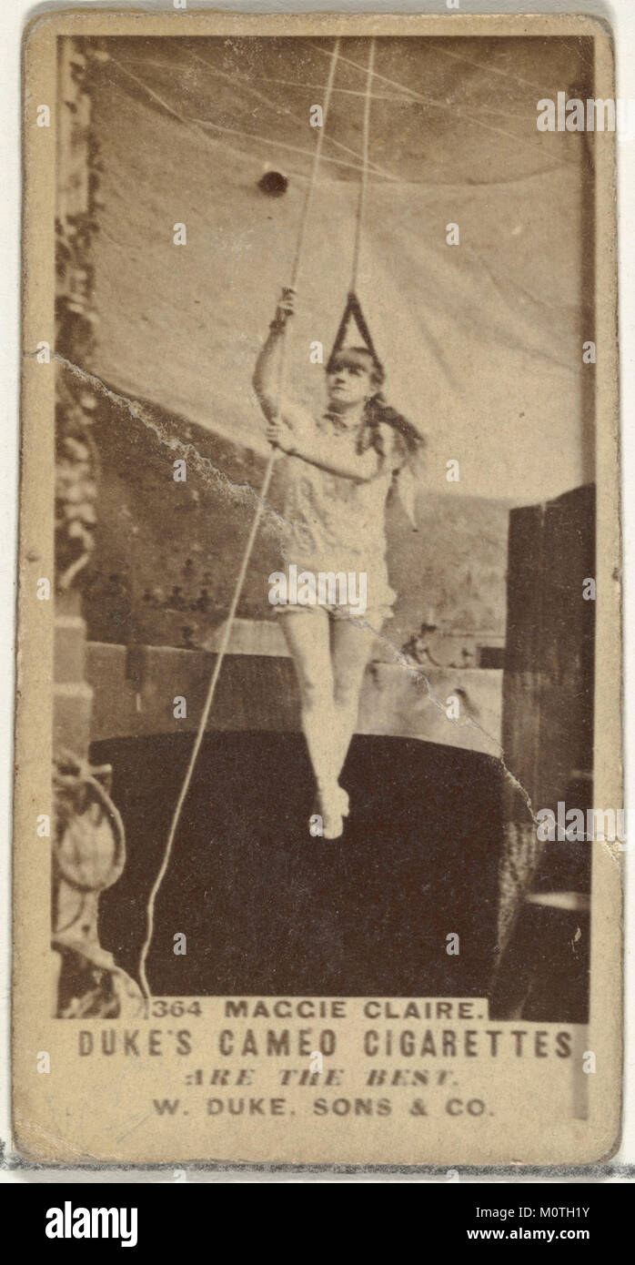 Card Number 364 zeigt Maggie Claire aus der Schauspielerserie Duke Sons & Co. Im frühen 20. Jahrhundert als Werbeartikel für Cameo-Zigaretten. Stockfoto