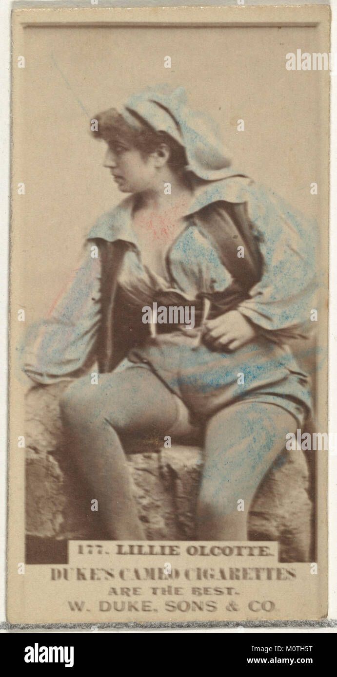 Card Nummer 177, Lillie Olcotte, von den Schauspielern und Schauspielerinnen Serie (N 145-5) durch Herzog Söhne & Co. zu Cameo Zigaretten MET DP 840132 fördern Stockfoto