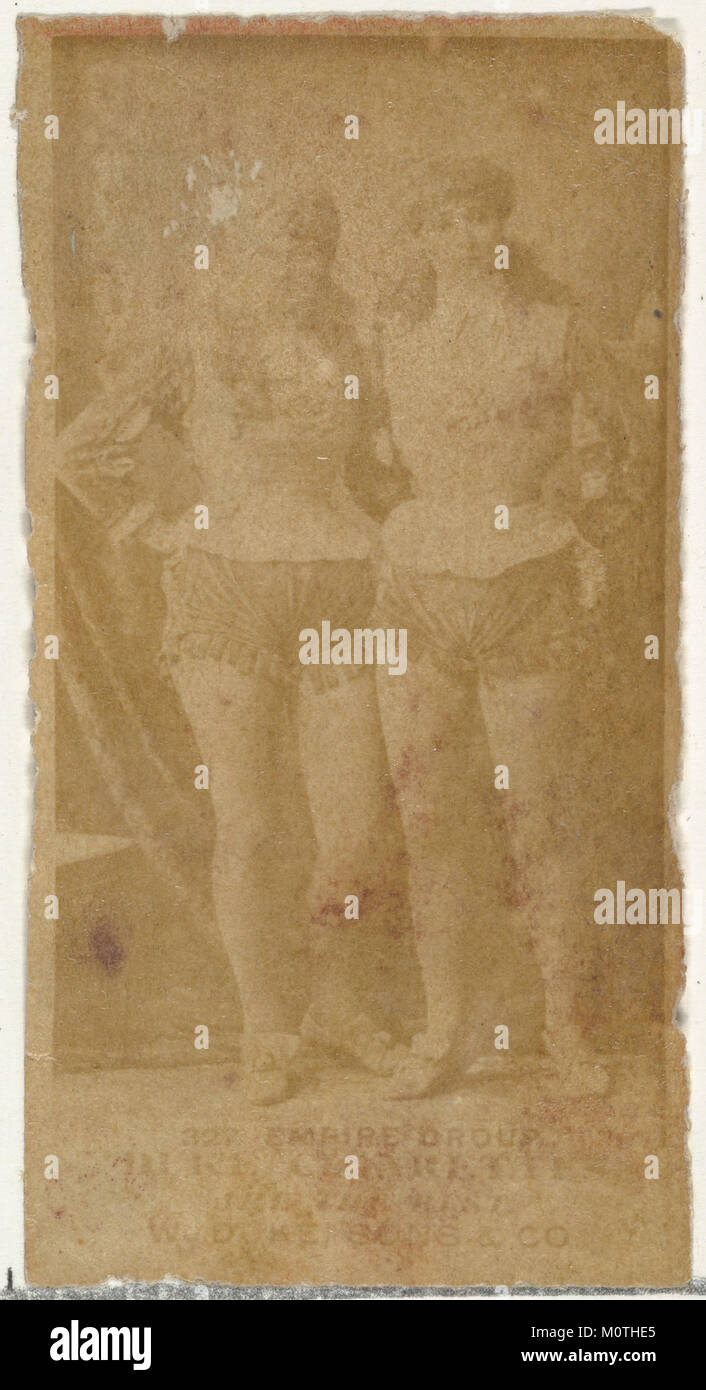 Diese Handelskarte mit der Nummer 322 aus der Empire Group-Serie zeigt Schauspieler und Schauspielerinnen und wurde von Duke Sons & Co. Im Rahmen einer Werbeaktion für Duke Cigarettes ausgestellt. Stockfoto