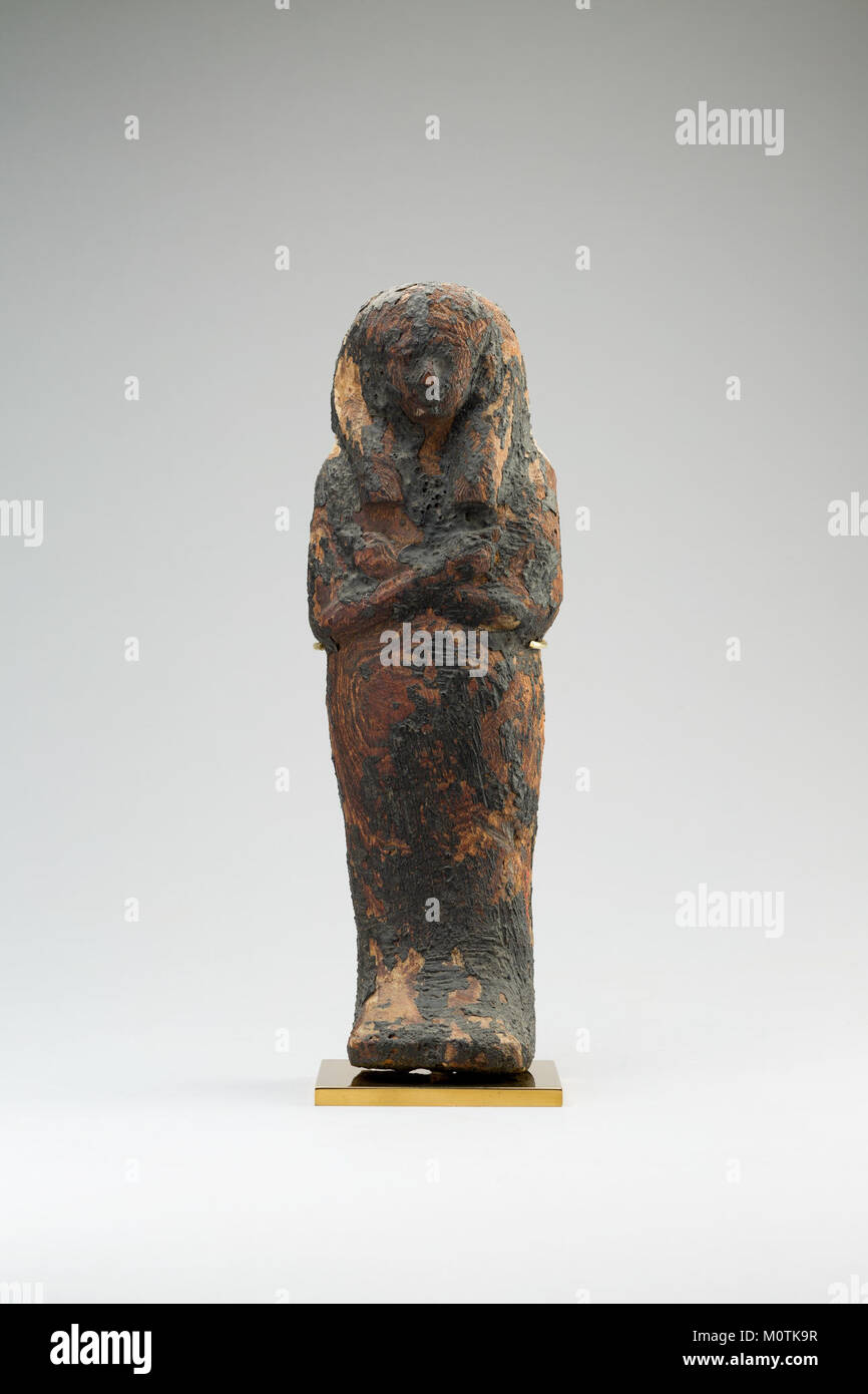 Dieser Canopic Sarg in Form von Imsety ist ein altägyptisches Artefakt, das entworfen wurde, um die inneren Organe des Verstorbenen zu halten. Imsety, einer der vier Söhne des Horus, wird als menschlicher Kopf dargestellt. Der Sarg ist Teil der Sammlung des Metropolitan Museum of Art. Stockfoto