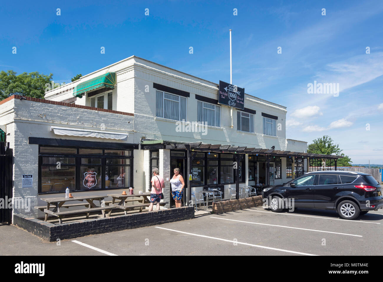 Route 1066 50er und 60er Jahren Cafe, ein 21 Robertsbridge, East Sussex, England, Vereinigtes Königreich Stockfoto