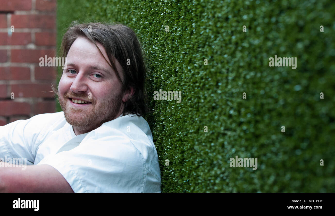 Chef Matt Wilkinson in seinem Restaurant die Päpstin Stockfoto