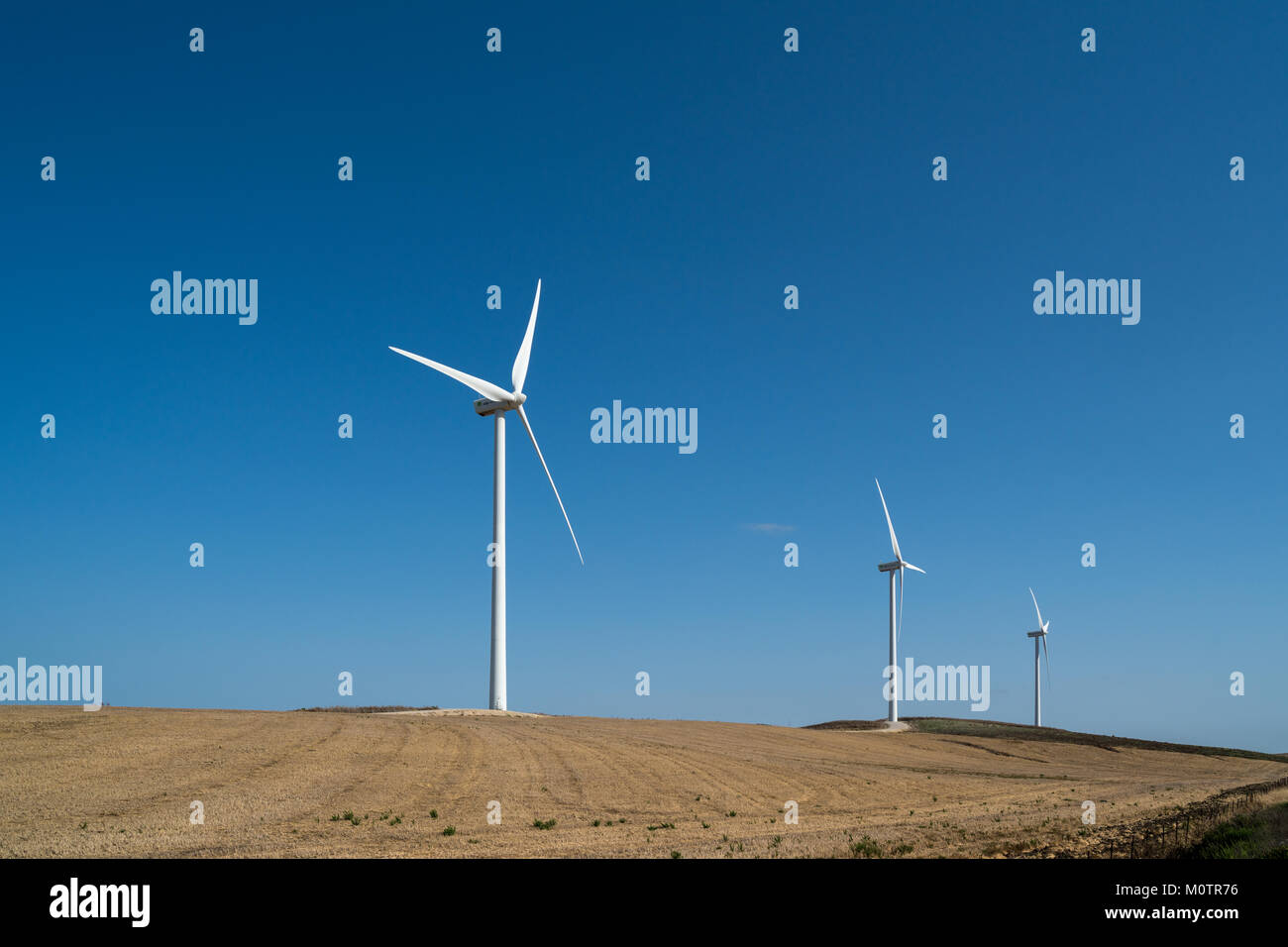 Wind Farm in der Provinz von Cádiz, Andalusien, Spanien Stockfoto