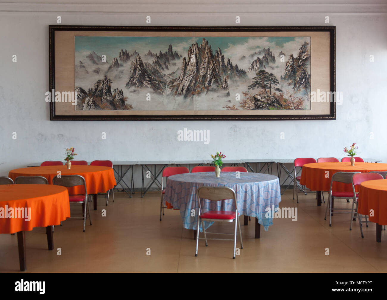 Leeren restaurant,Provinzen Provinz, Chilbo Meer, Nordkorea Stockfoto