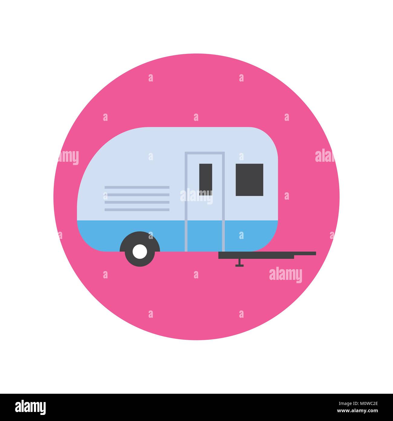 Camping trailer Symbol Transport Travel Concept Stock Vektor