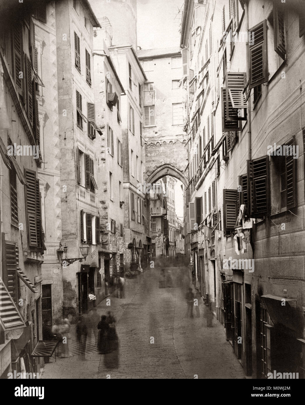 C 1880 s Italien - Hafen San Andrea Genua Genua Stockfoto