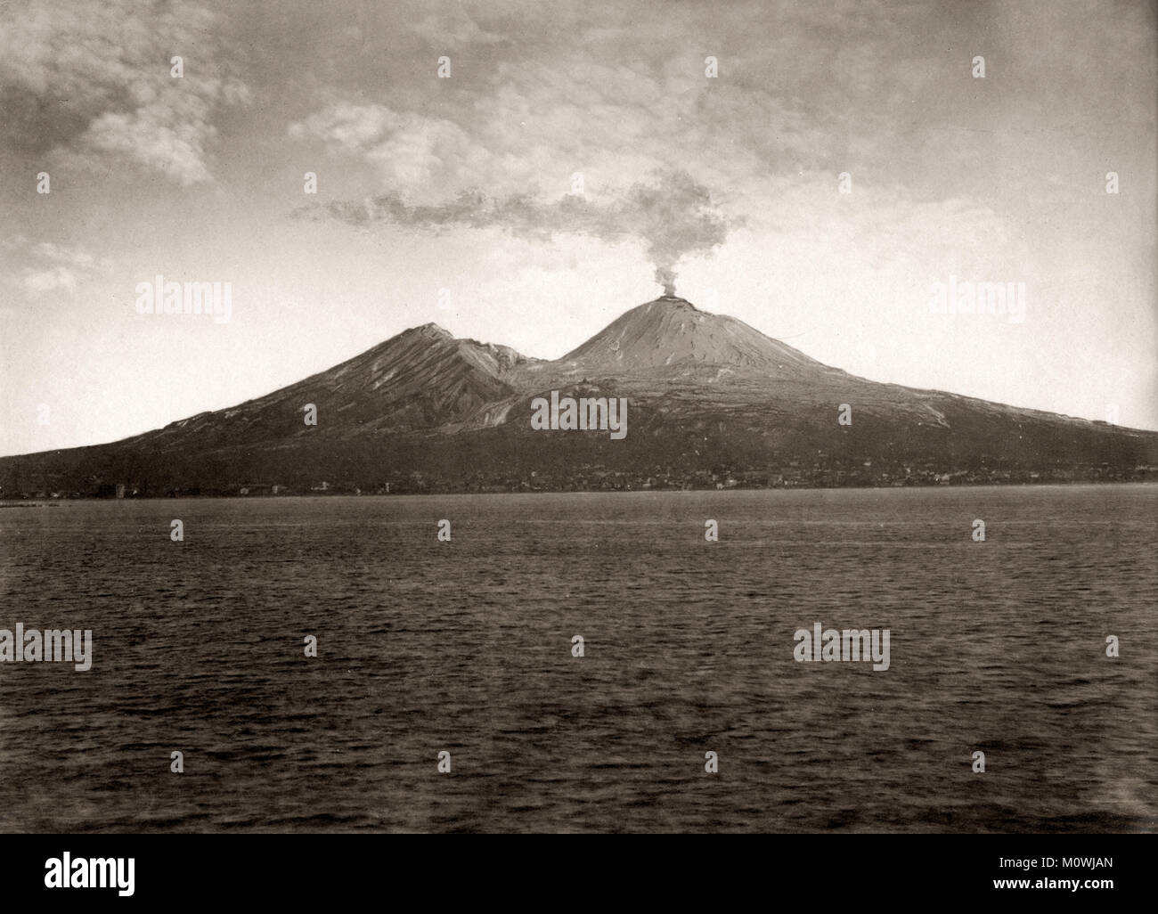C 1880 s Italien - den Vesuv Vulkan Stockfoto
