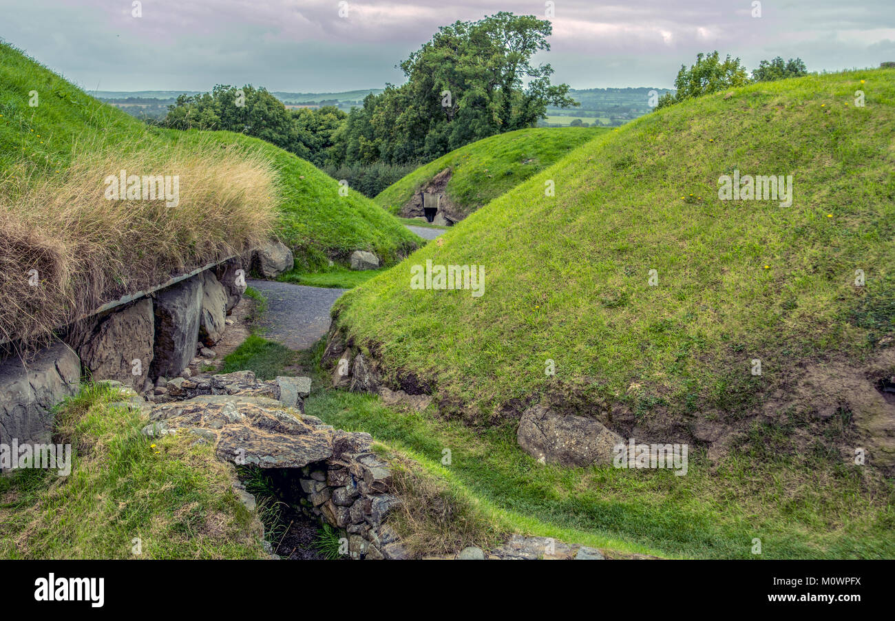 Knowth Passage Grab in der Nähe von Newgrange Stockfoto