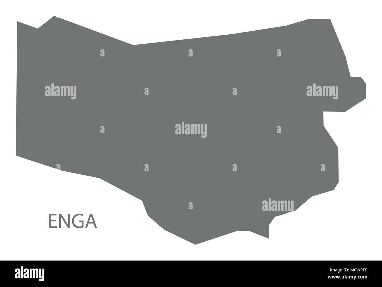 Enga Karte von Papua-neuguinea Grau Abbildung silhouette Form Stock Vektor