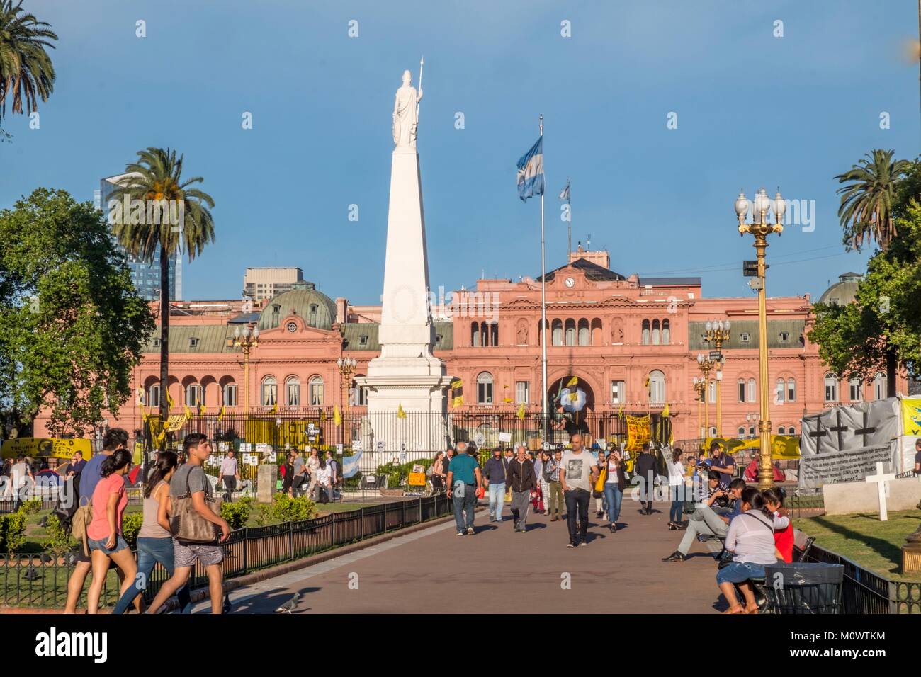 Argentinien, Provinz Buenos Aires, Buenos Aires, Plaza de Mayo, Casa Rosada Presidential Palace Stockfoto