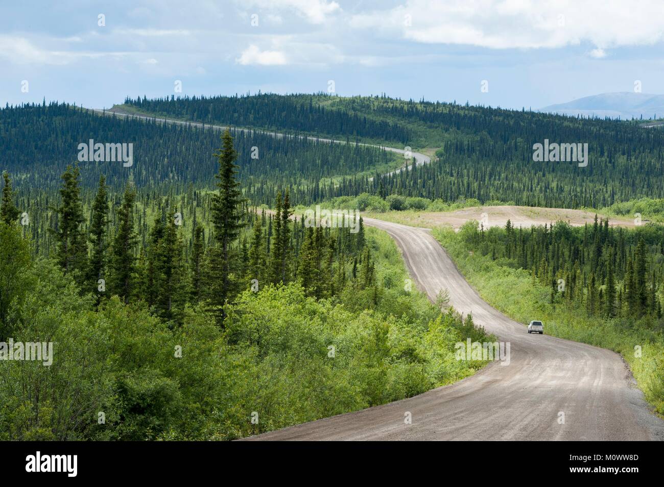 Kanada, Yukon Territory, Dawson City zu Alaska Highway, Oberseite der Welt Stockfoto