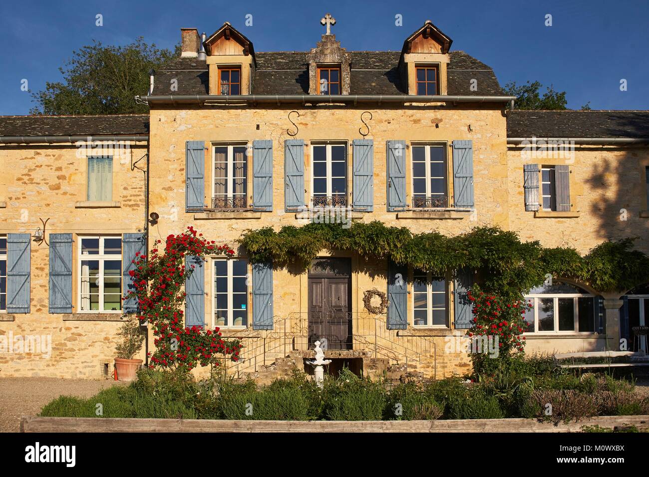 Frankreich, Tarn-et-Garonne, Parisot, das Kloster von Neuviale, alten Kloster renoviert, schöne Zimmer, die Ostfassade unterzubringen Stockfoto