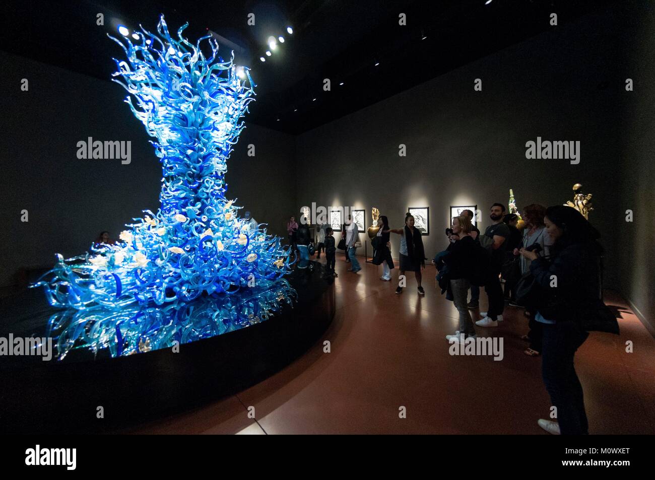 United States, Washington State, Seattle, Chihuly Garten- und Glasmuseum, Sealife zimmer Sammlung Stockfoto