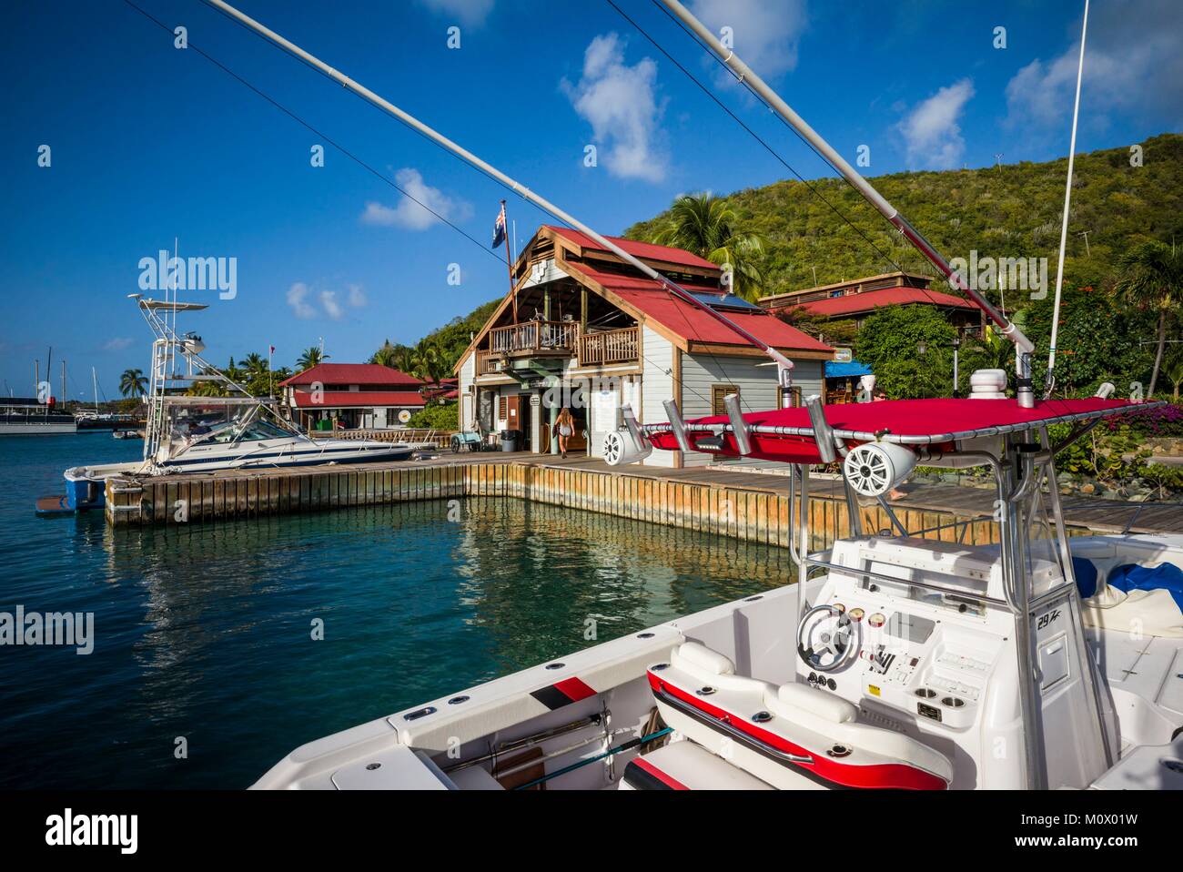 Britische Jungferninseln, Virgin Gorda, das bittere Ende, Bitter End Yacht Club Stockfoto