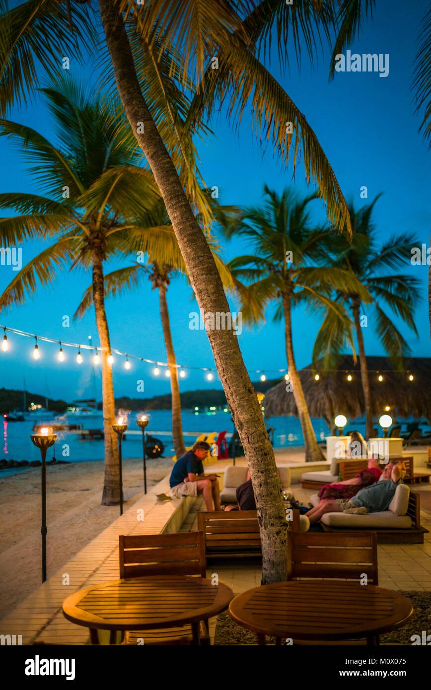 Britische Jungferninseln, Virgin Gorda, das bittere Ende, Bitter End Yacht Club, Restaurant Stockfoto