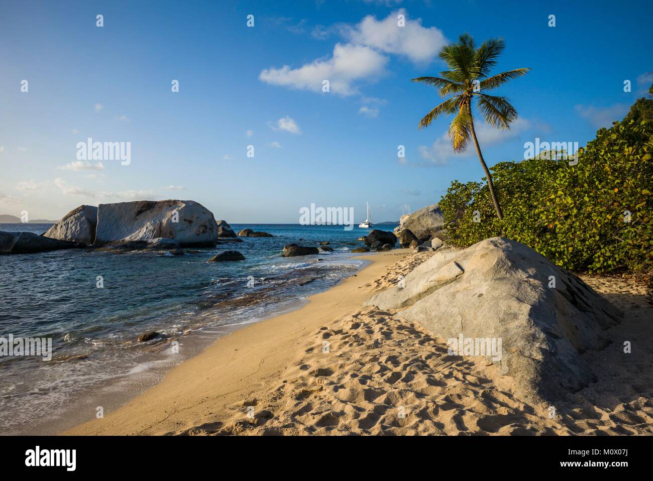 Britische Jungferninseln, Virgin Gorda, die Bäder, Strand Blick Stockfoto