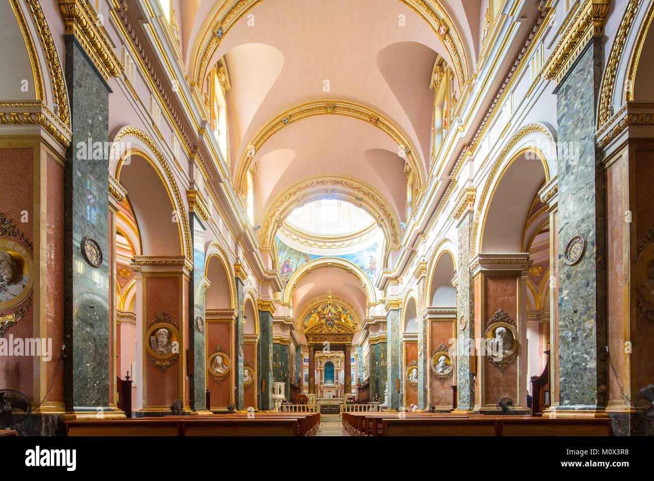 Malta, Valletta, als Weltkulturerbe von der UNESCO, der Drei Städte Senglea, die Basilika Stockfoto