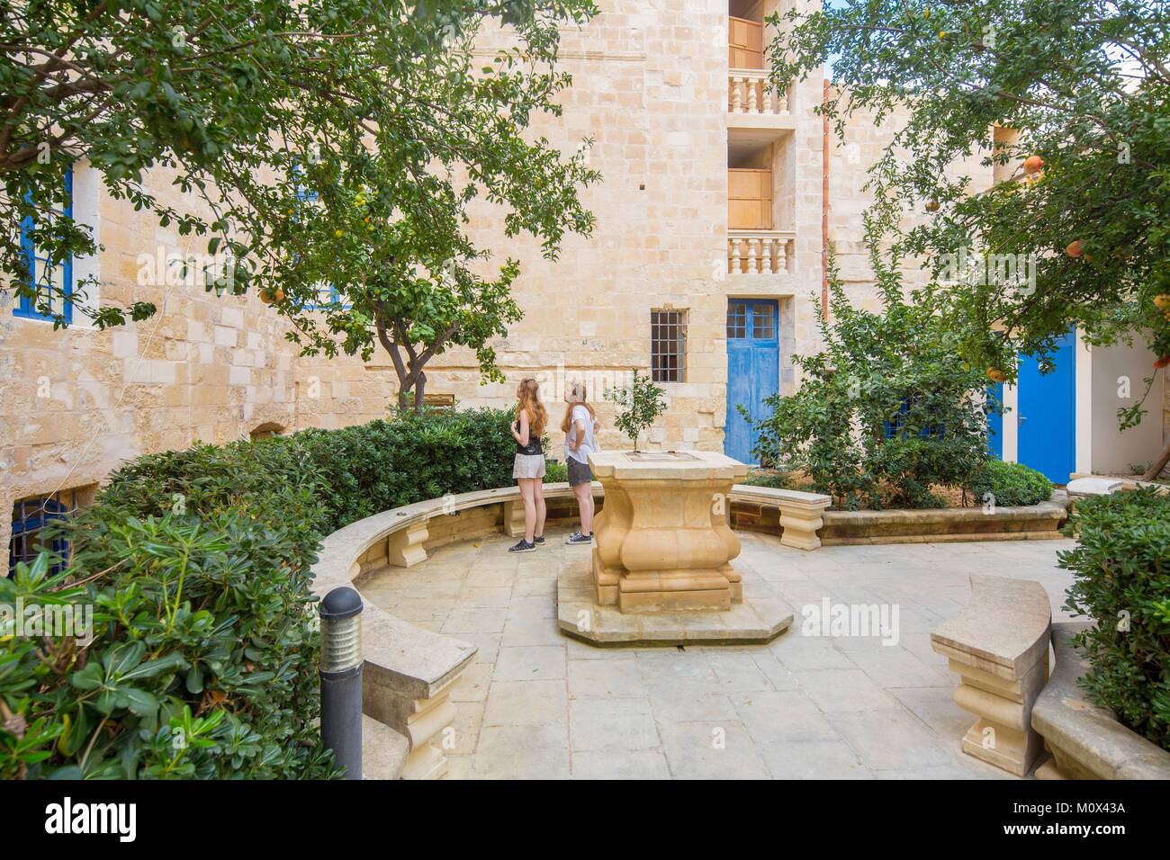 Malta, Valletta, als Weltkulturerbe von der UNESCO, der drei Städte, die nouméa Stadt aufgeführt, Garten des Palastes der Inquisition Stockfoto