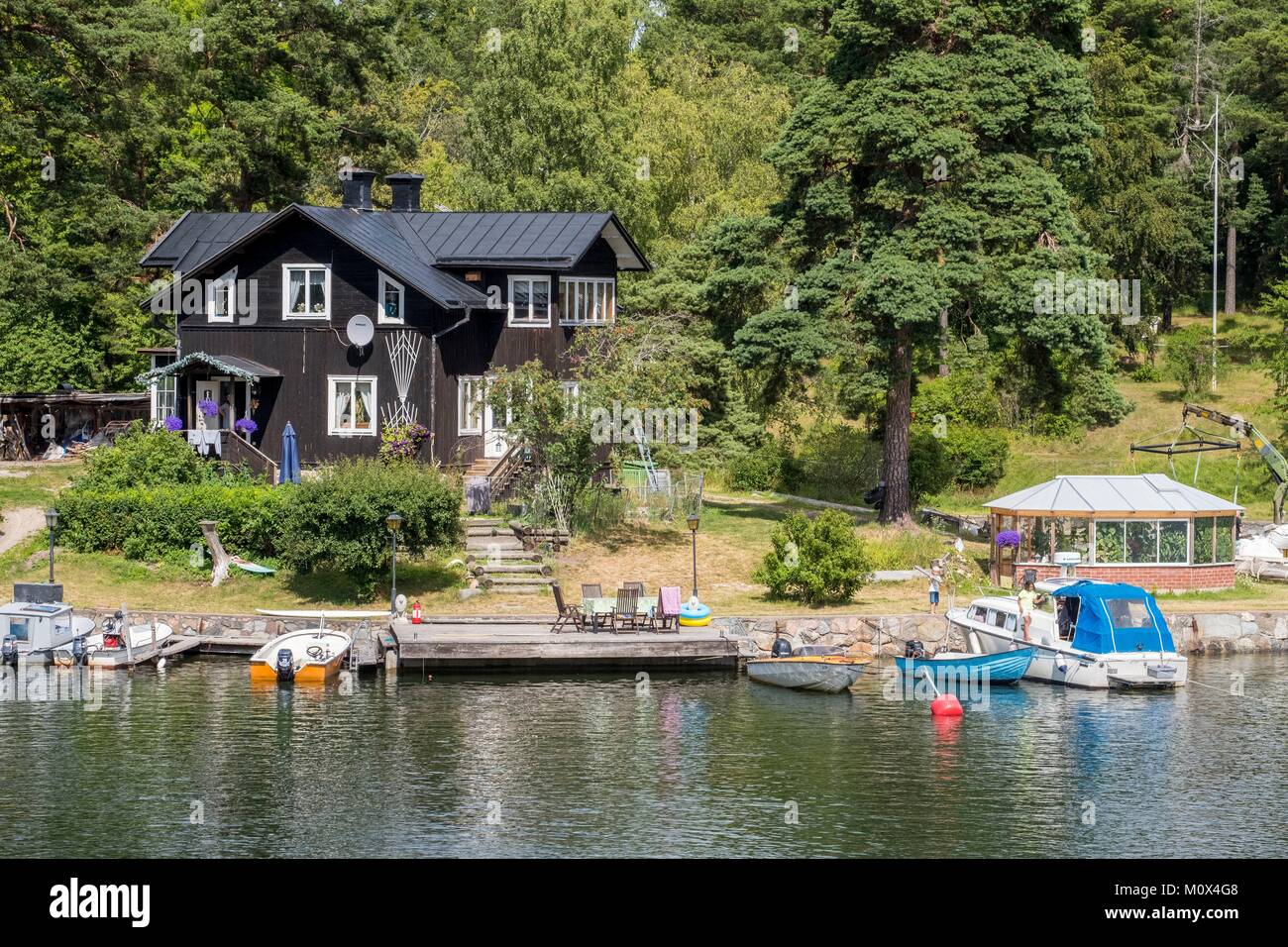 Schweden, Stockholm, Lidingo ist einer Insel liegt östlich der Innenstadt von Stockholm, Zweitwohnungen Stockfoto