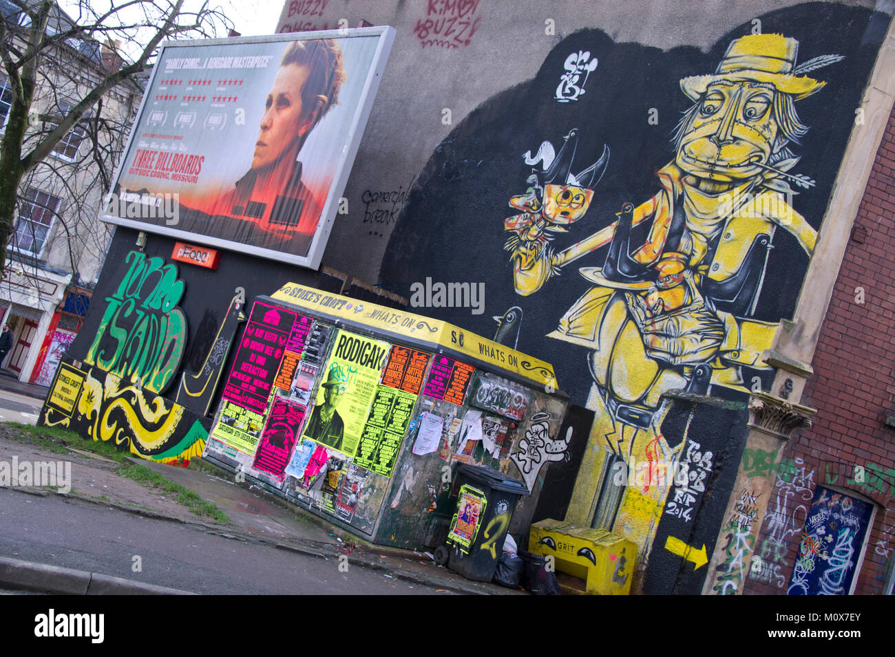 Stokes Croft, Bristol, Großbritannien Stockfoto