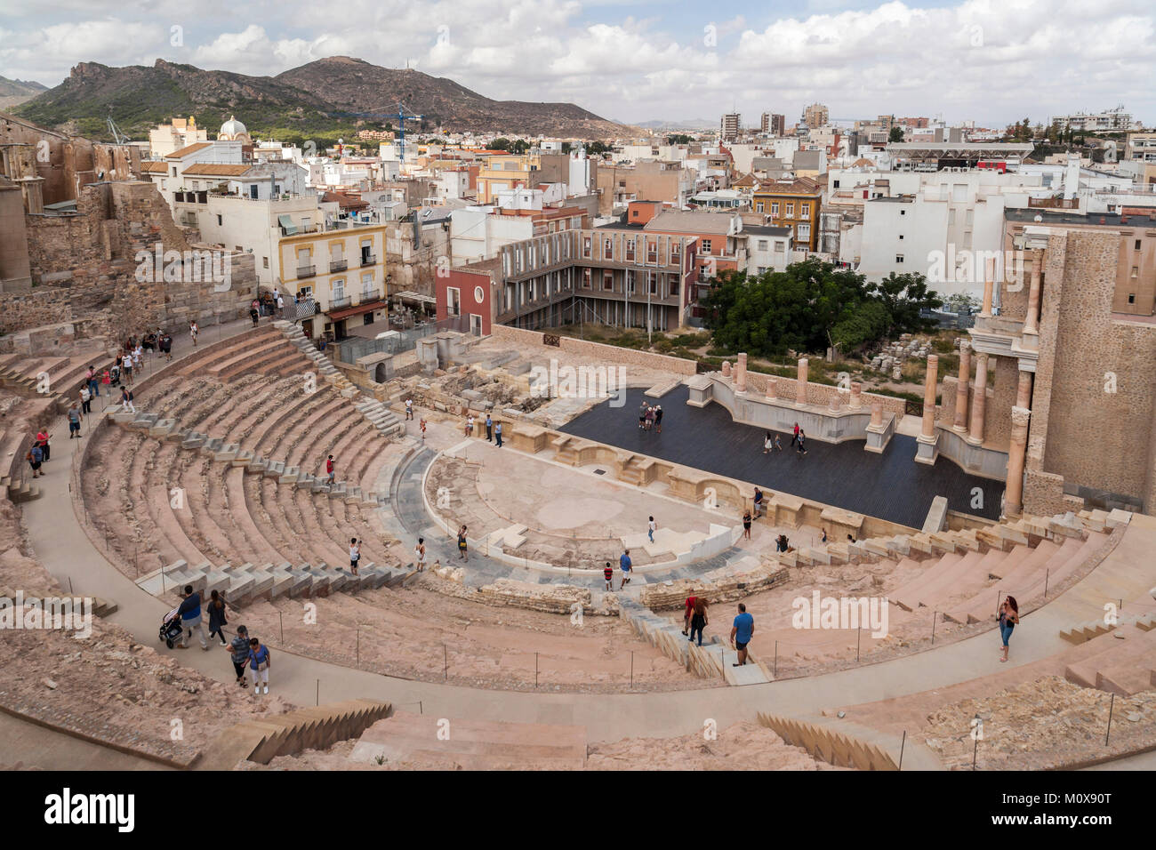 Alte Römische Theater in Cartagena, Spanien. Stockfoto