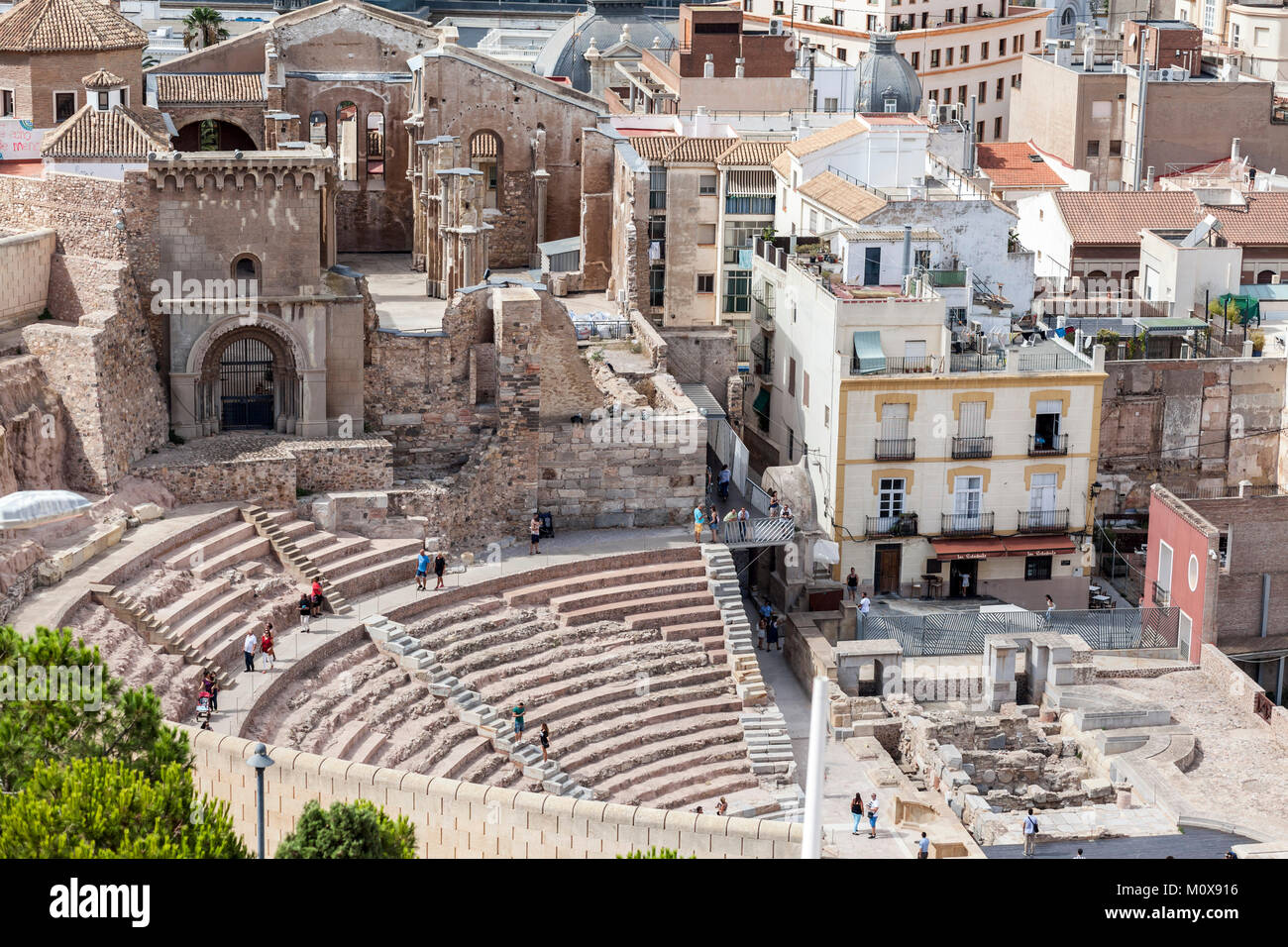 Alte Römische Theater in Cartagena, Spanien. Stockfoto