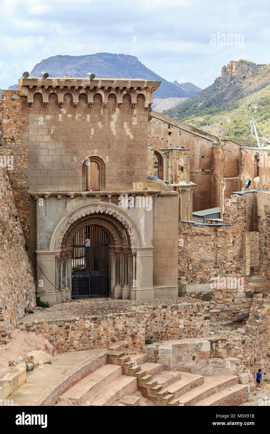 Alte Römische Theater in Cartagena, Spanien. Stockfoto