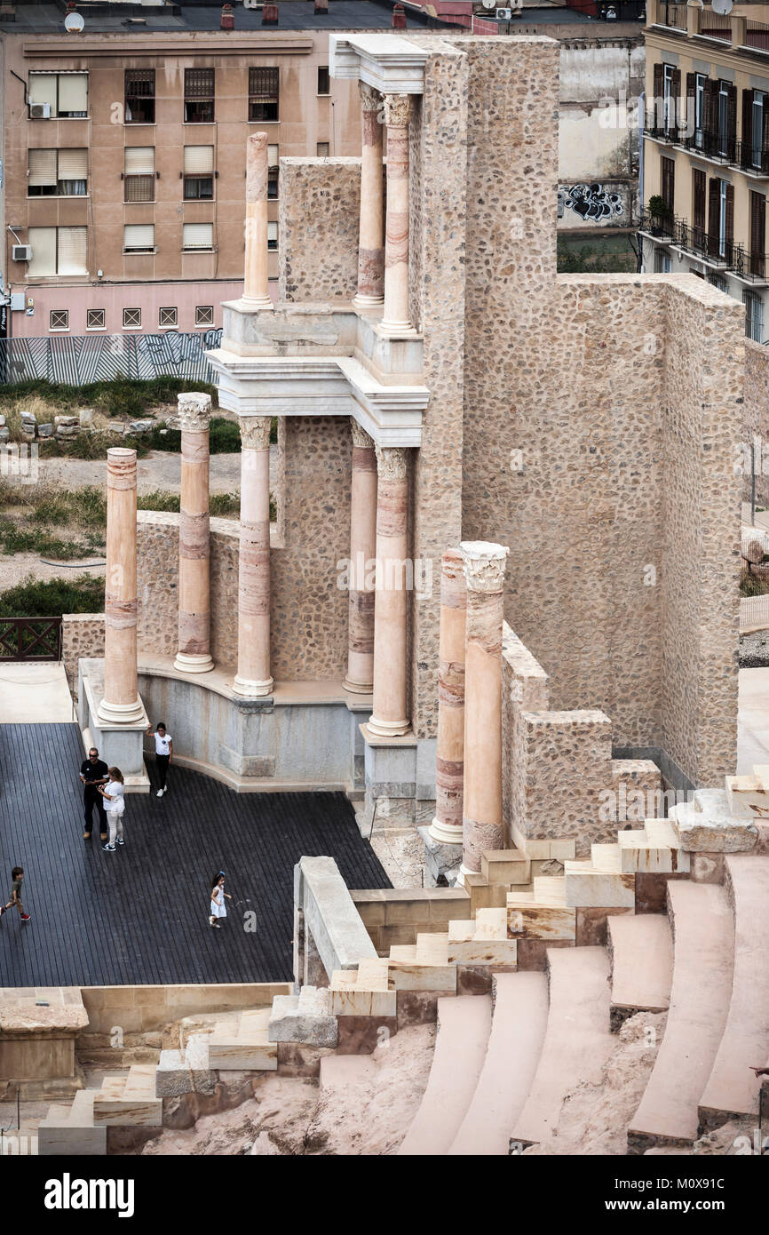 Alte Römische Theater in Cartagena, Spanien. Stockfoto