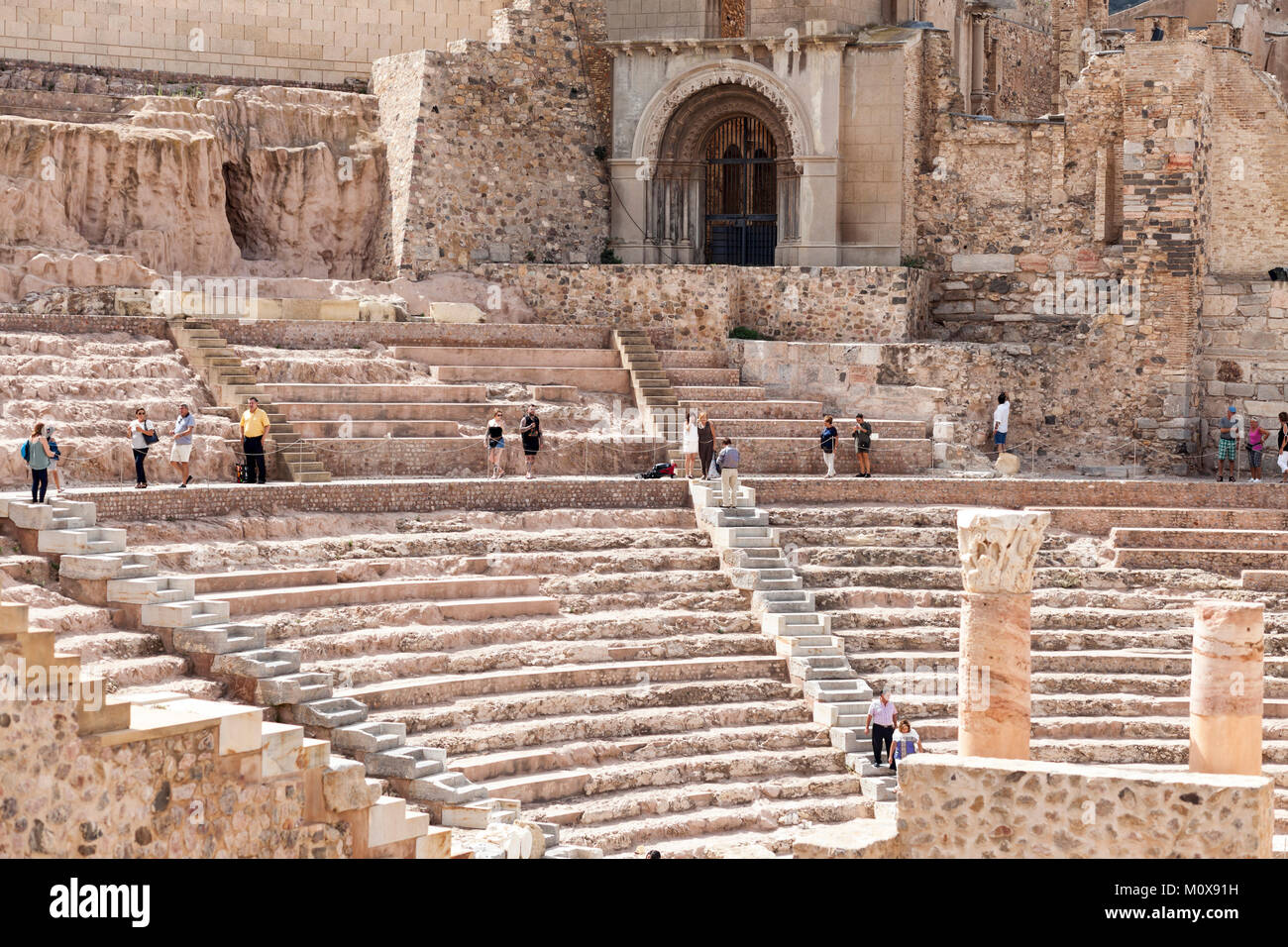 Alte Römische Theater in Cartagena, Spanien. Stockfoto