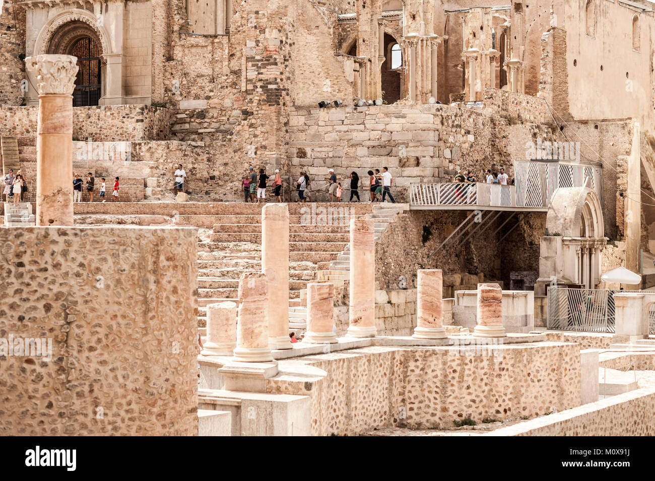 Alte Römische Theater in Cartagena, Spanien. Stockfoto