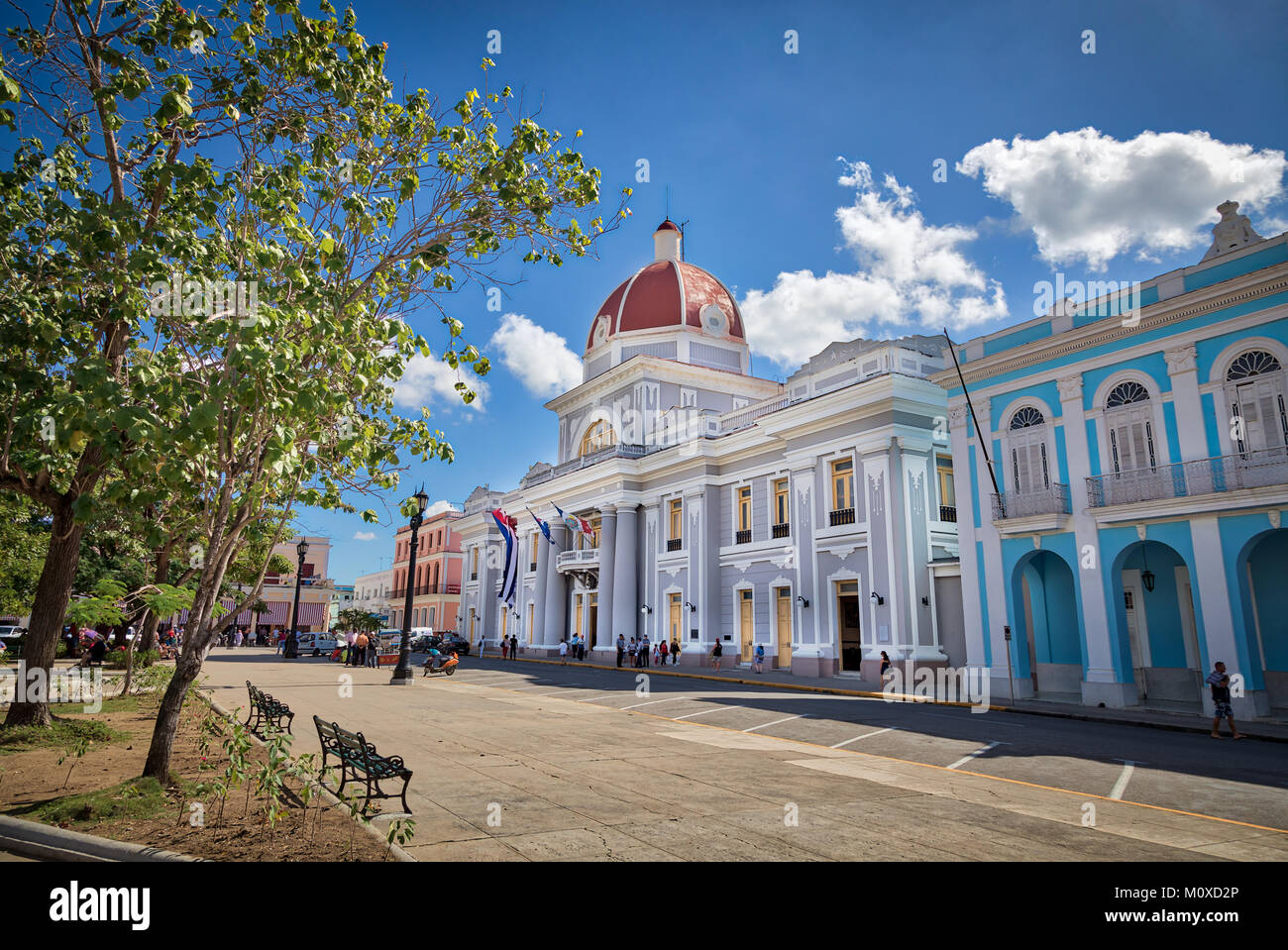 Kleines Profil Cienfuegos Kuba Rathaus Stockfoto