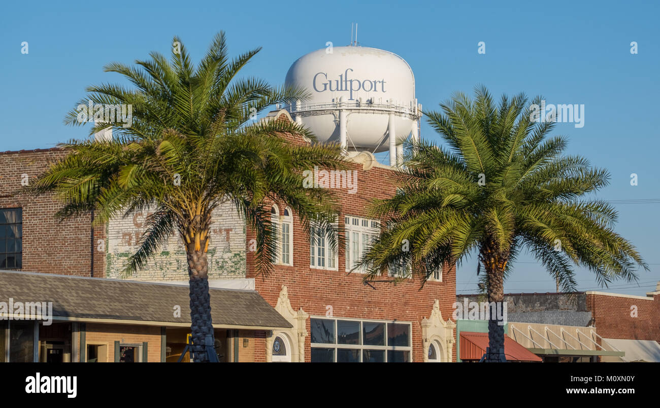 Downtown Gulfport Mississippi Stockfoto