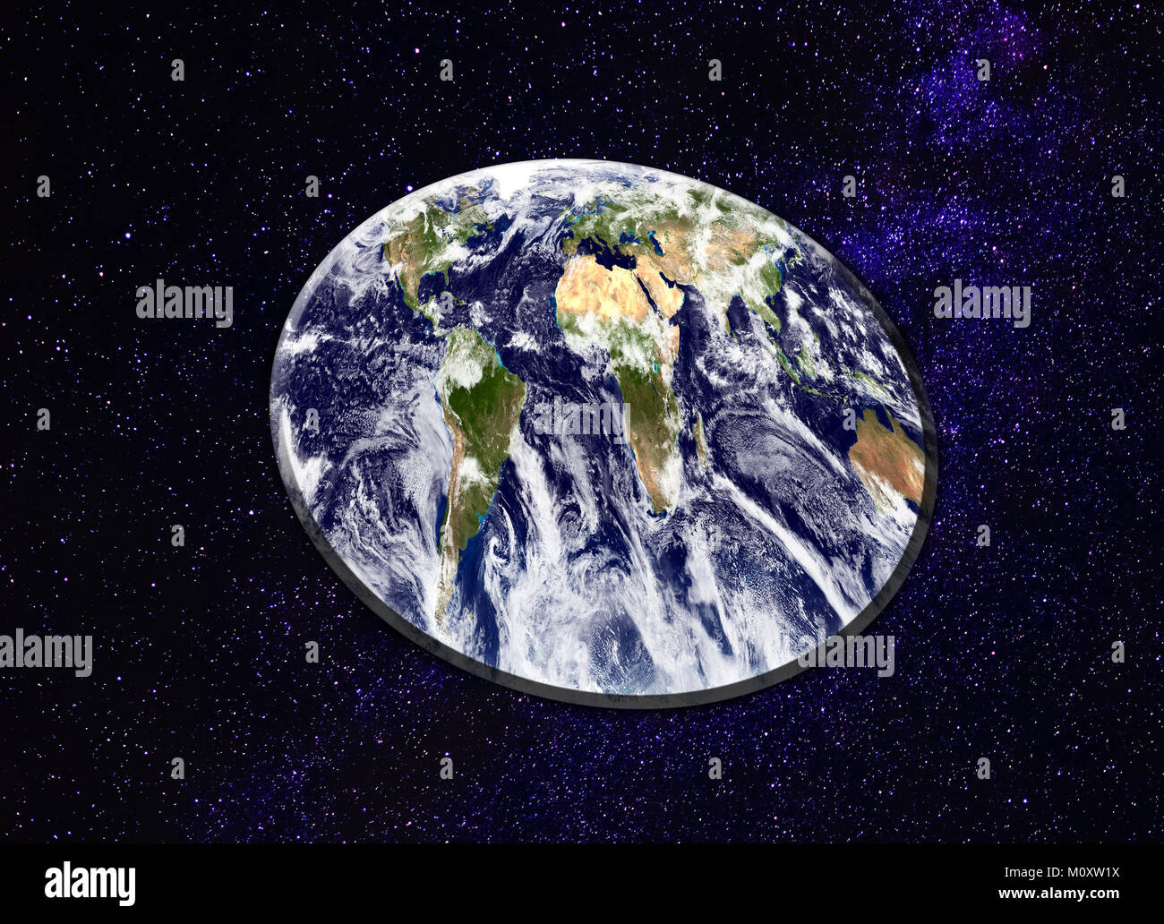 Flache Erde Stockfoto