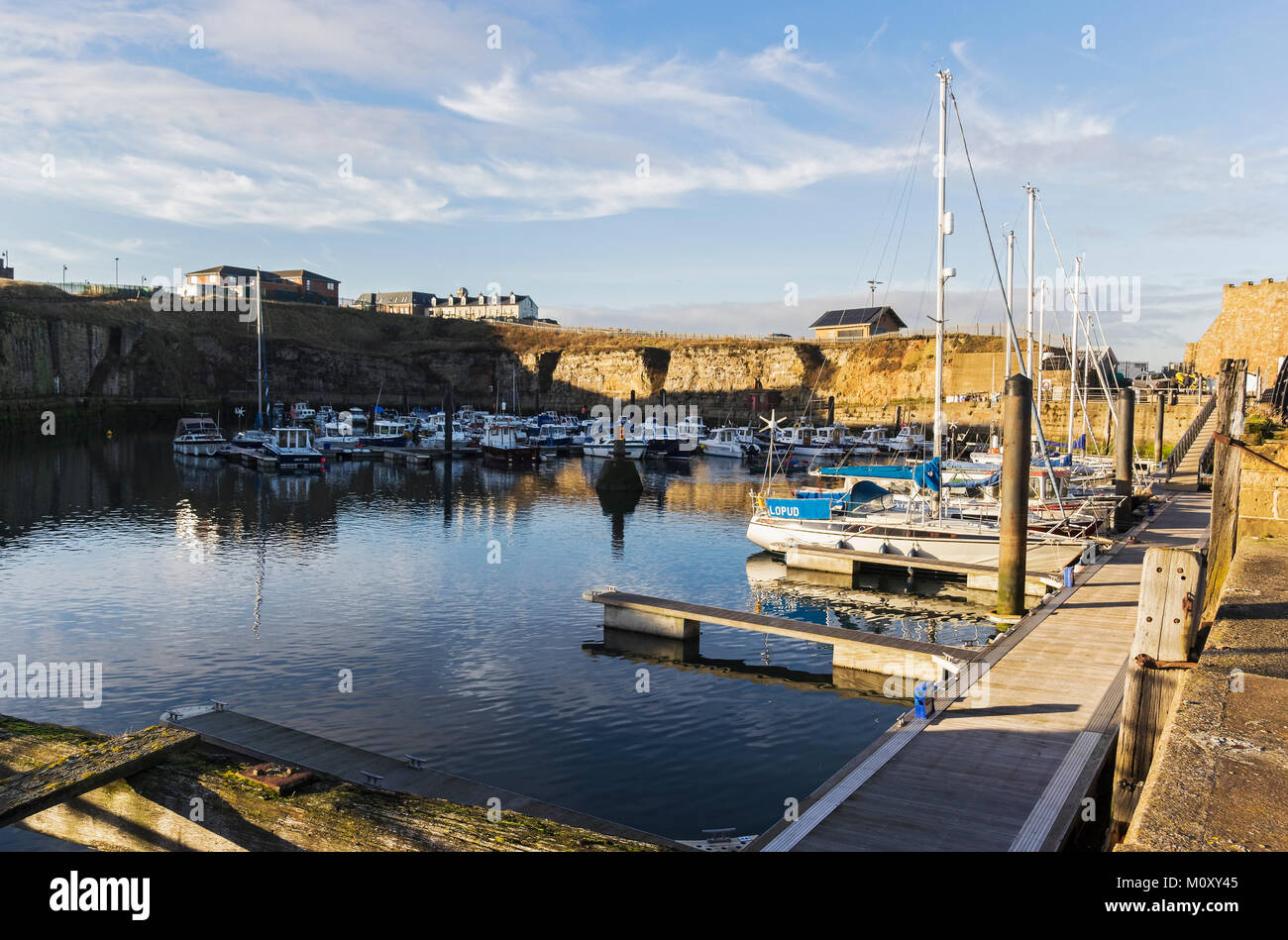 Teil von Seaham Hafen in der Grafschaft Durham. Stockfoto