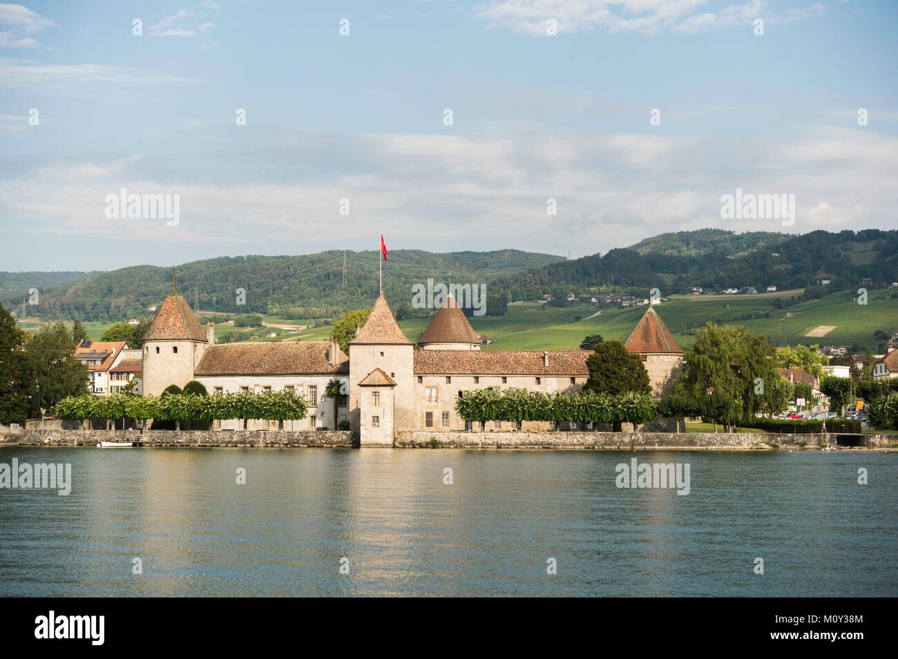 Schweiz, Waadt, Morges, Genfer See, Segel Kreuzfahrt Stockfoto