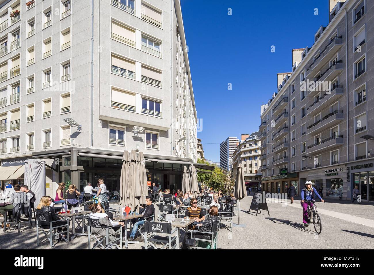 Frankreich, Savoyen, Chambery, der Altstadt, von Genève und Straße von Maistre Stockfoto