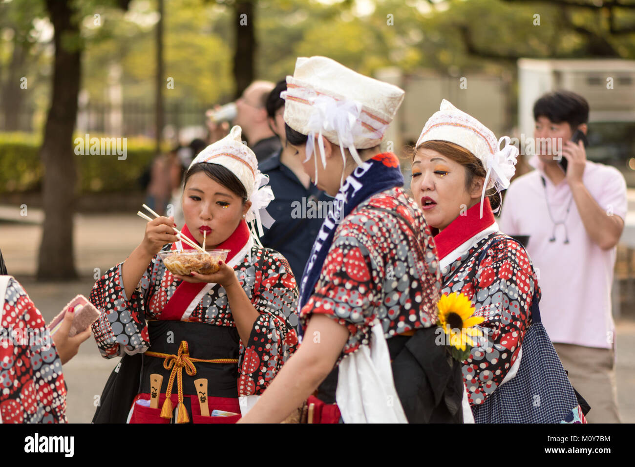 Traditionellen japanischen Tänzer Stockfoto