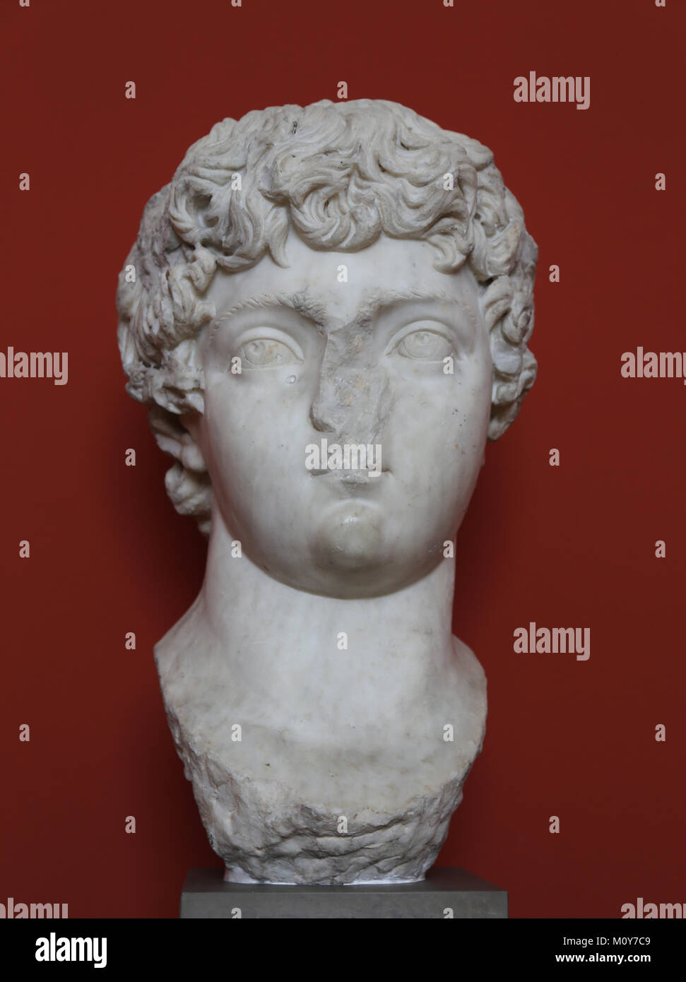 Caracalla (188-217 AD.) Römischer Kaiser von 198 bis 217 AD. Kind Portrait, Marmor Büste. Rom. Stockfoto