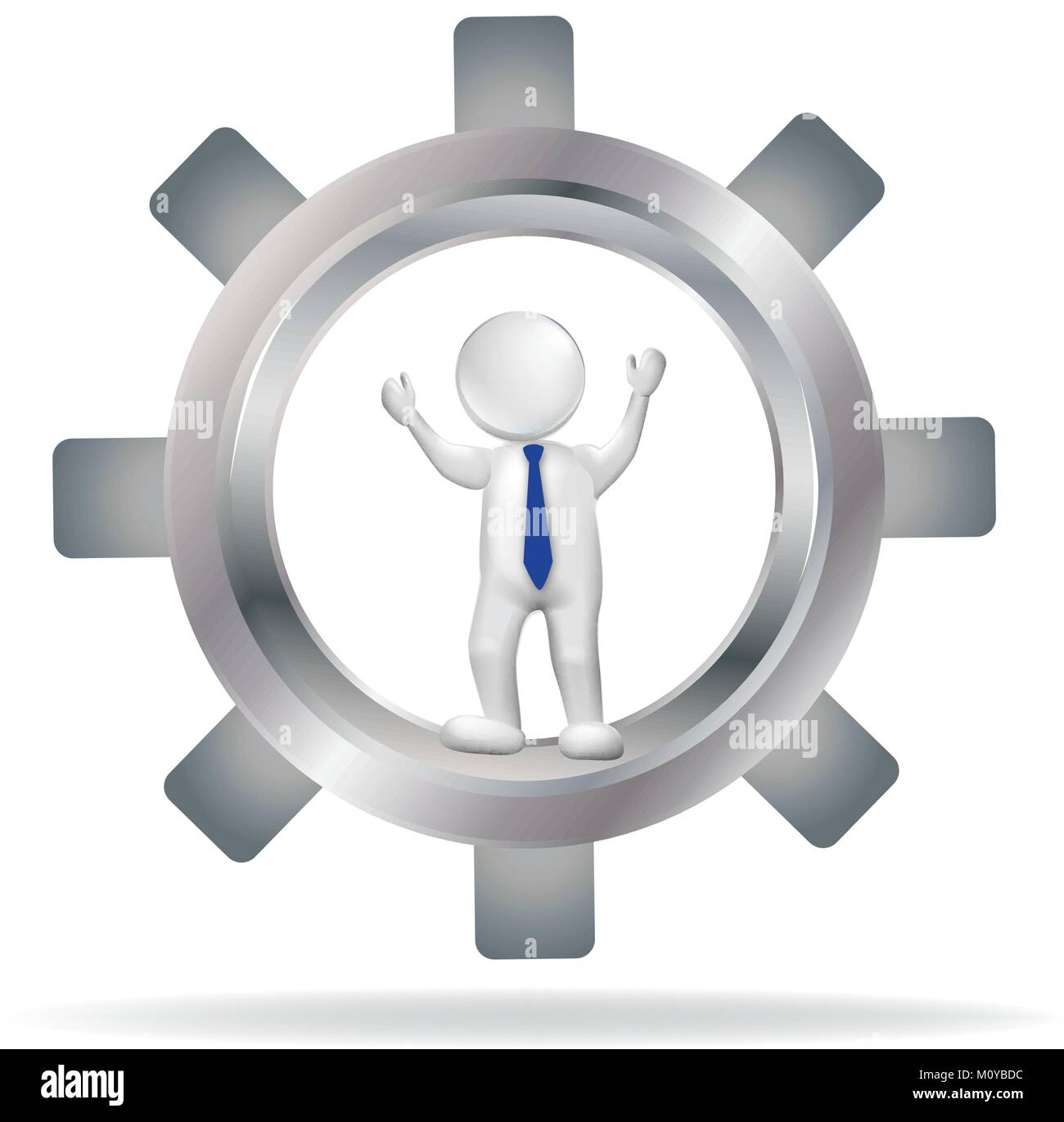 Gang 3 D man logo Vektor Stock Vektor