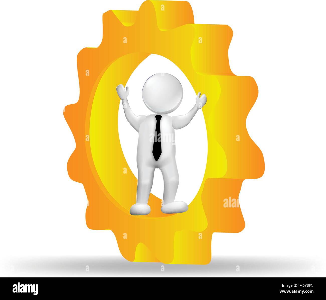 Gang 3 D man logo Vektor Stock Vektor