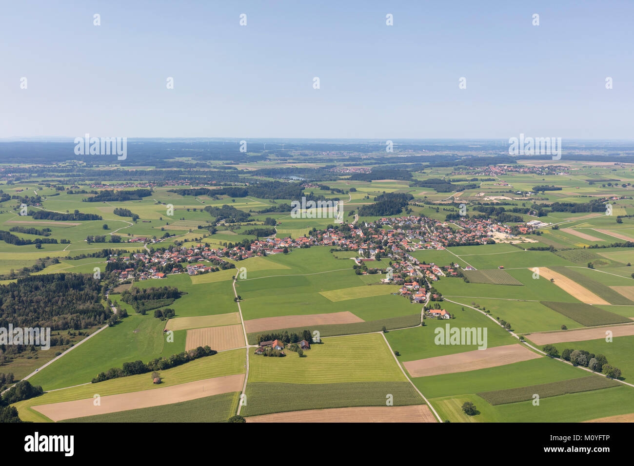 Luftaufnahme von Rott, Bayern, Deutschland Stockfoto