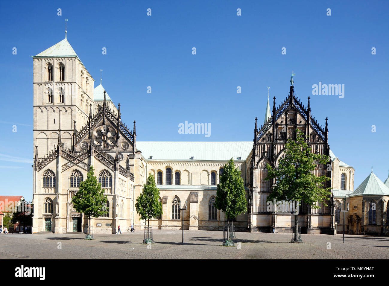 St. Paulus-Dom, Cathedral Square, Münster, Nordrhein-Westfalen, Deutschland Stockfoto