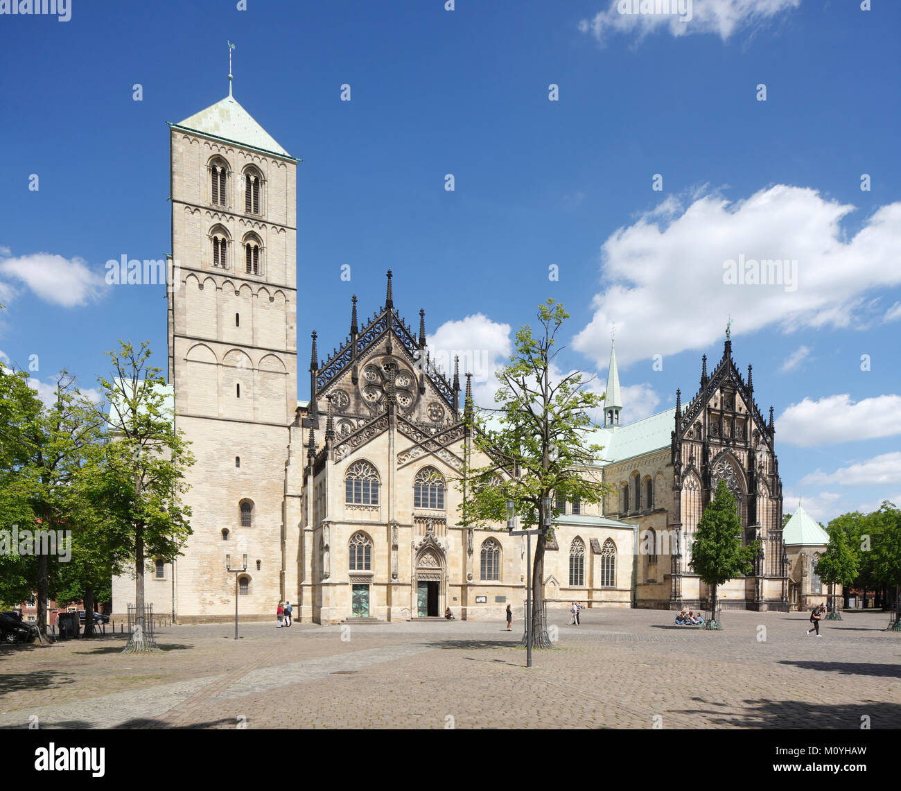 St. Paulus-Dom, Cathedral Square, Münster, Nordrhein-Westfalen, Deutschland Stockfoto