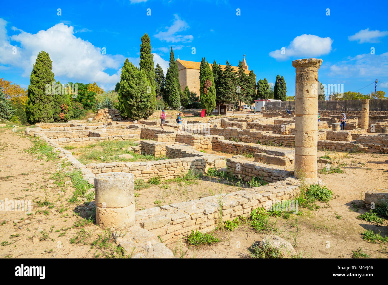 Pollentia römische Ruinen, Alcudia, Mallorca, Balearen, Spanien Stockfoto