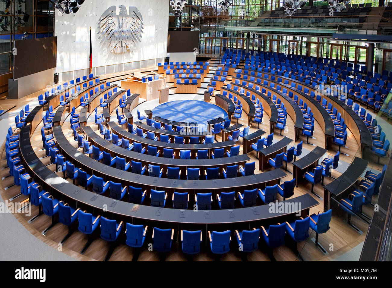 Plenarsaal des Bundestages, Bonn Bonn, Rheinland, Nordrhein-Westfalen, Deutschland Stockfoto