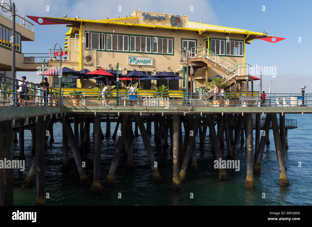 Mariasol Restaurant, Santa Monica Pier, Kalifornien Stockfoto
